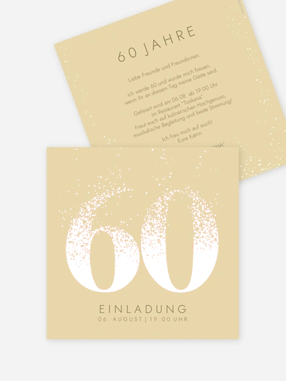 Einladung 60. Geburtstag Punktgenau