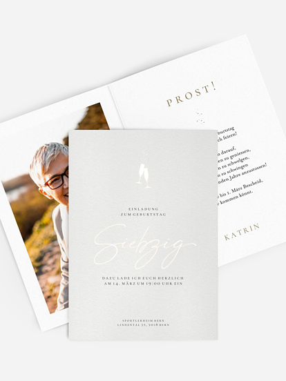 Einladung 70. Geburtstag Zum Wohlsein