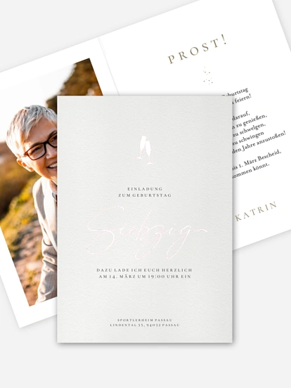 Einladung 70. Geburtstag Zum Wohlsein