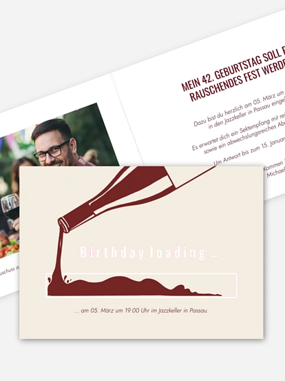Geburtstagseinladung Birthday Loading