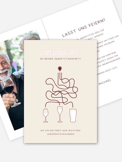 Geburtstagseinladung Cheers & Choices