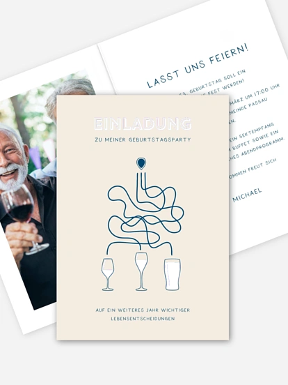Geburtstagseinladung Cheers & Choices