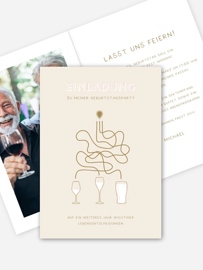 Geburtstagseinladung Cheers & Choices