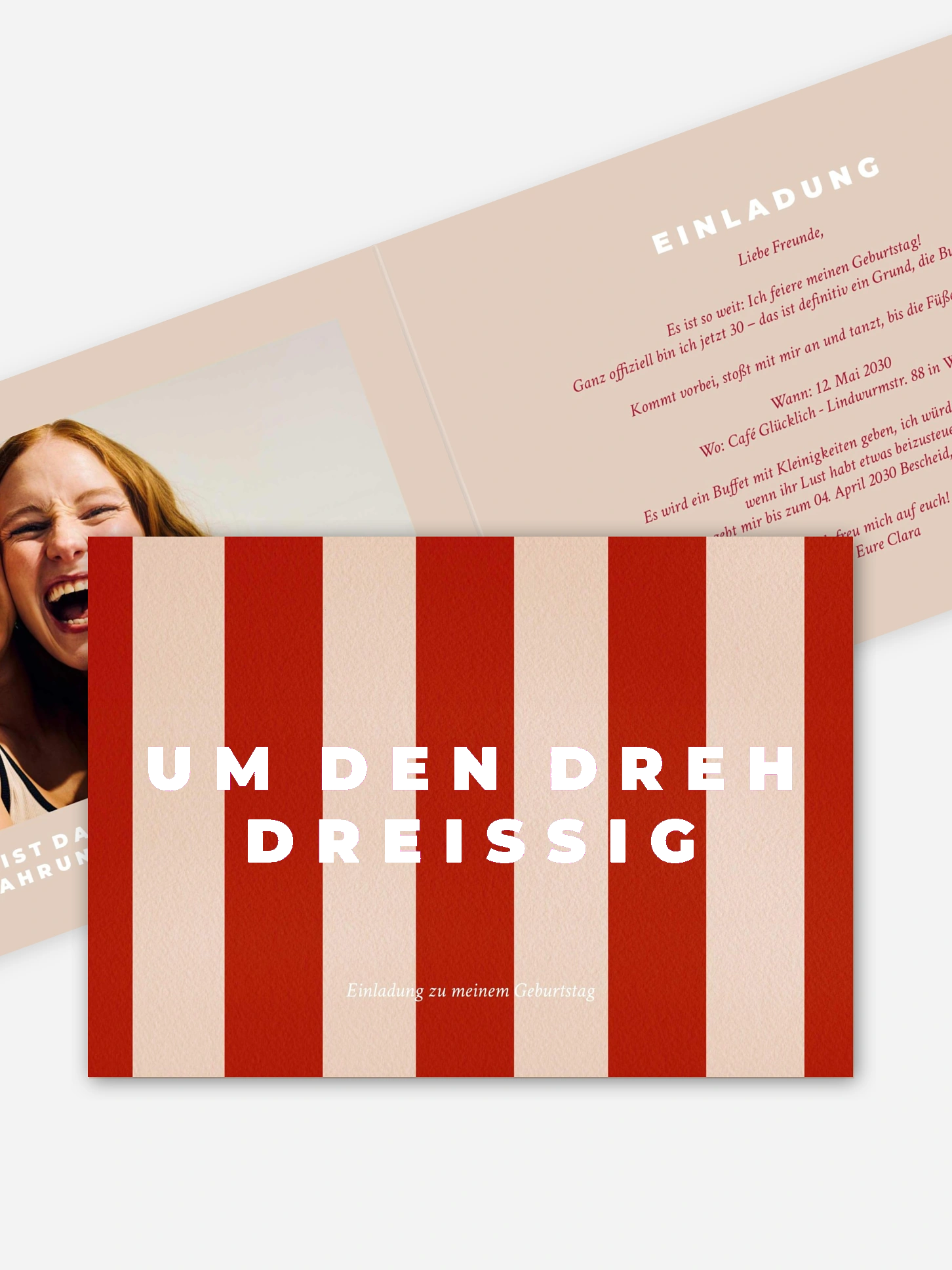 Einladung 30. Geburtstag Knallbunt