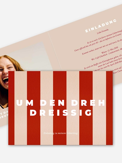 Einladung 30. Geburtstag Knallbunt