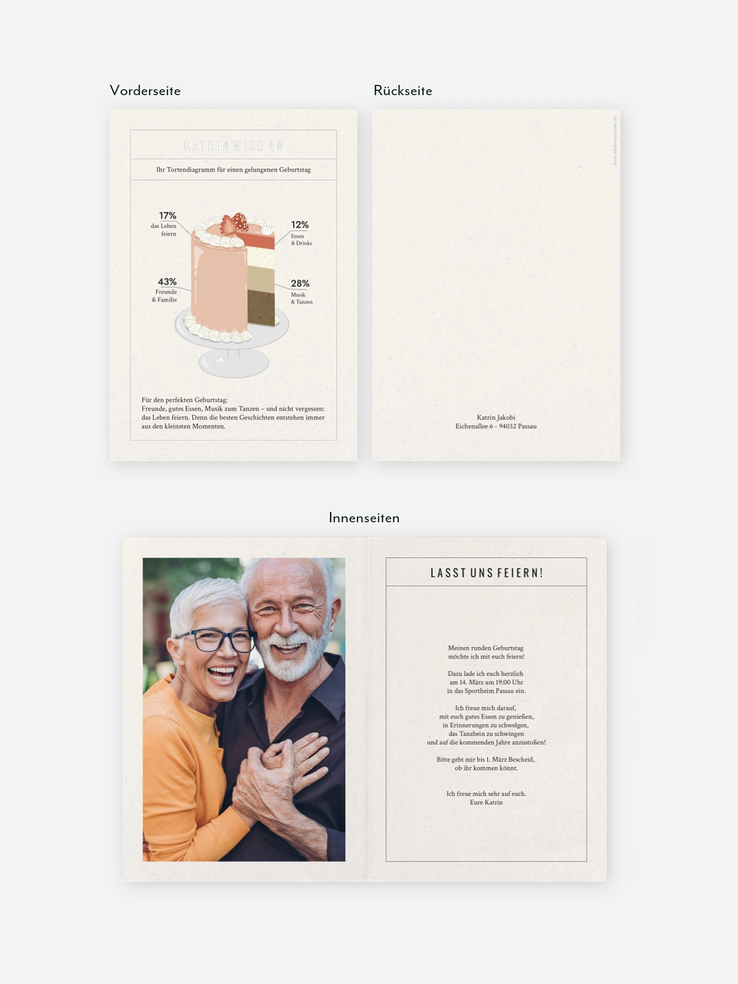 Einladung 60. Geburtstag Birthday Chart