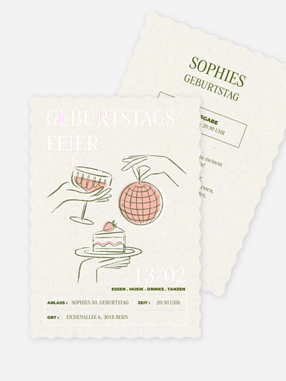 Geburtstagseinladung Let's Glow