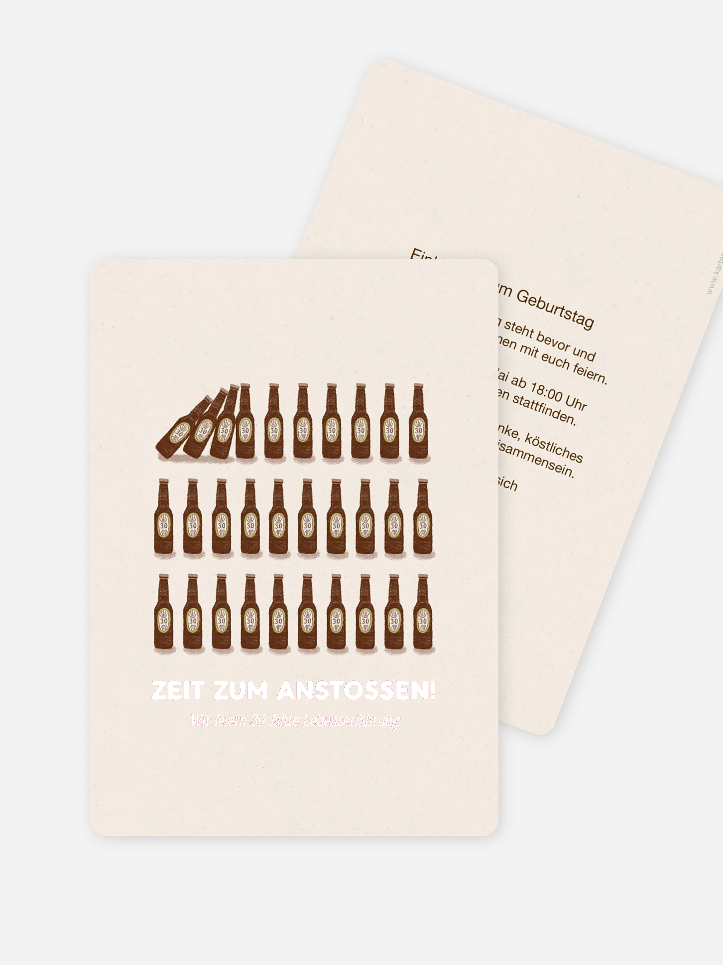 Einladung 30. Geburtstag Zeit zum anstoßen