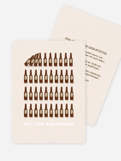 Einladung 40. Geburtstag Zeit zum anstossen