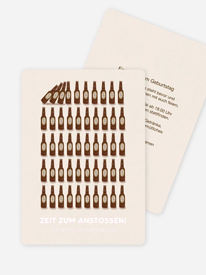 Einladung 50. Geburtstag Zeit zum anstossen