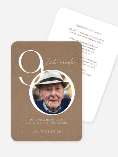 Einladung 90. Geburtstag Jubeltag