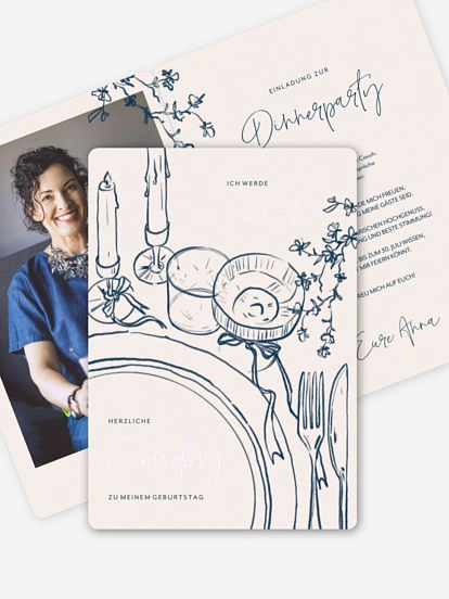 Geburtstagseinladung Dinner Table