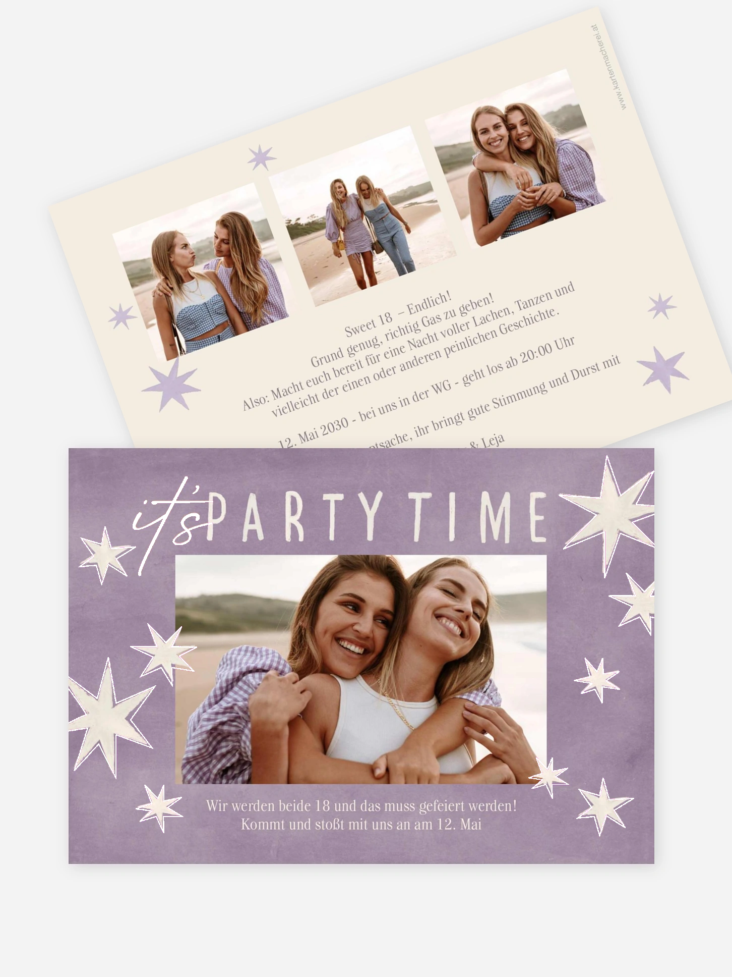 Einladung 18. Geburtstag Sparkling Star