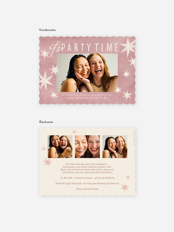 Einladung 30. Geburtstag Sparkling Star