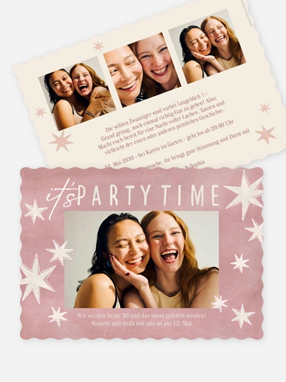 Einladung 30. Geburtstag Sparkling Star