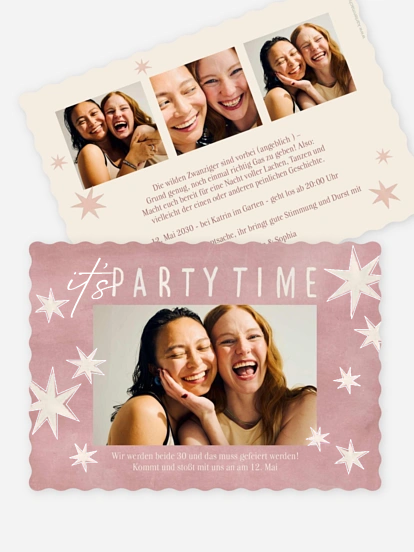 Einladung 30. Geburtstag Sparkling Star