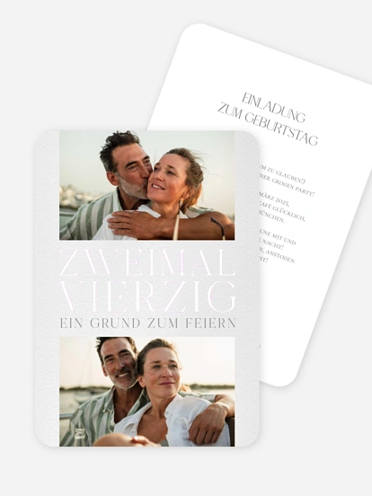 Einladung 40. Geburtstag Gemeinsam feiern