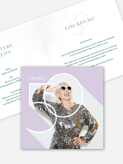 Einladung 50. Geburtstag Pop Number