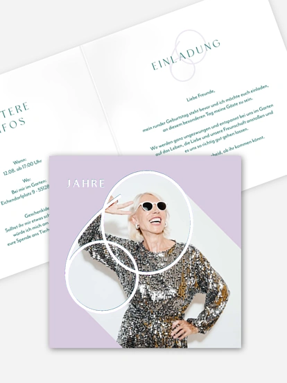 Einladung 60. Geburtstag Pop Number