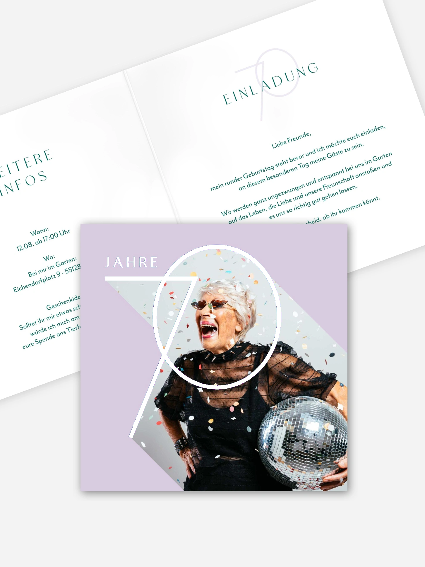 Einladung 70. Geburtstag Pop Number