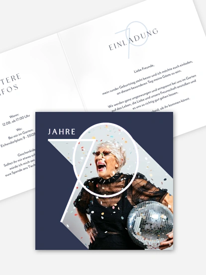 Einladung 70. Geburtstag Pop Number