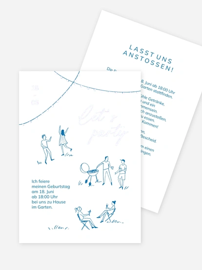 Geburtstagseinladung Gartenparty