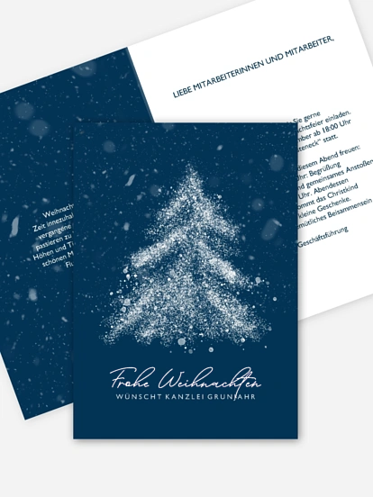 Weihnachtsfeier Schneetreiben
