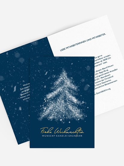 Weihnachtsfeier Schneetreiben