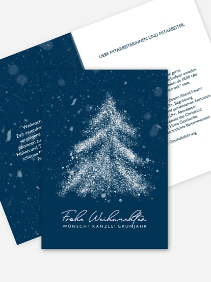 Weihnachtsfeier Schneetreiben