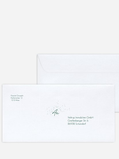 Bedruckte Umschläge geschäftl. Weihnachten Patronus