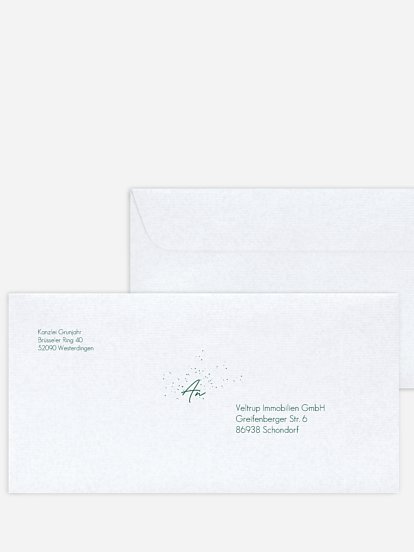 Bedruckte Umschläge geschäftl. Weihnachten Patronus