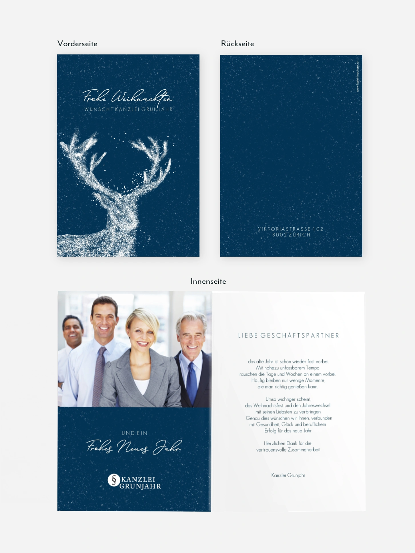Geschäftliche Weihnachtskarte Patronus