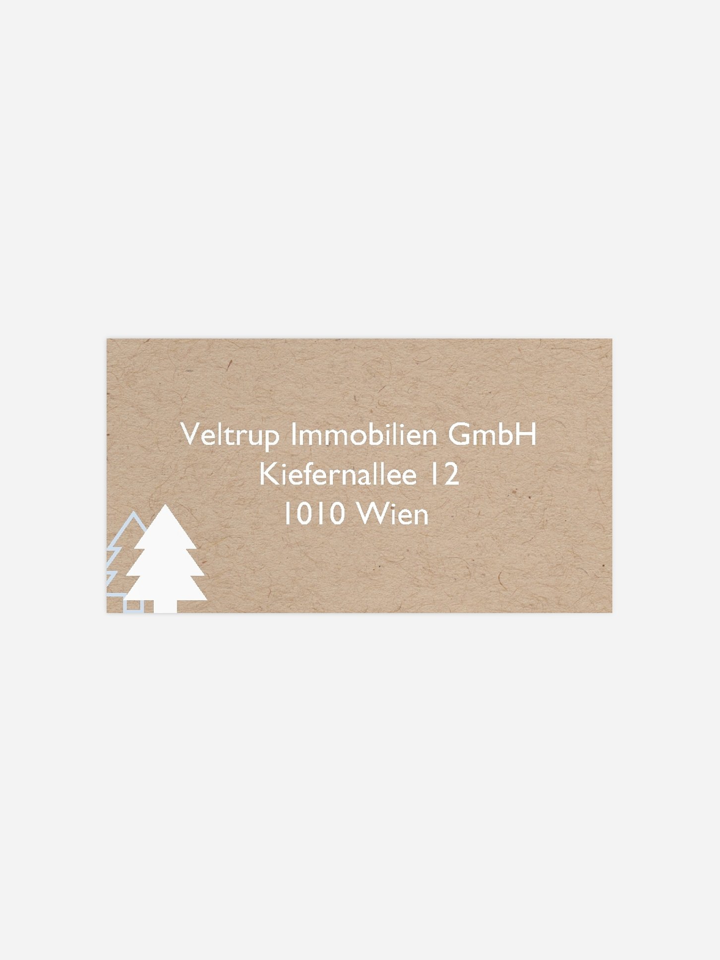 Empfängeraufkleber geschäftl. Weihnachten Tannenzauber