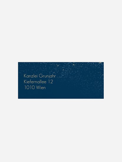 Absenderaufkleber geschäftl. Weihnachten Sternenstaub