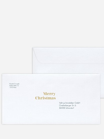 Bedruckte Umschläge geschäftl. Weihnachten Sternenstaub