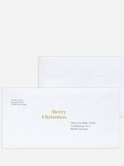 Bedruckte Umschläge geschäftl. Weihnachten Sternenstaub