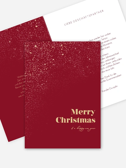 Geschäftliche Weihnachtskarte Sternenstaub