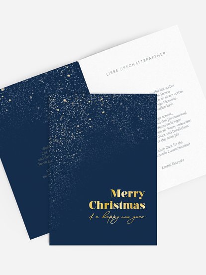 Premium-Weihnachtskarte Sternenstaub