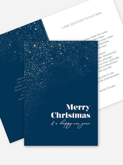 Premium-Weihnachtskarte Sternenstaub