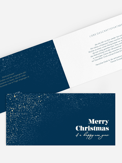 Premium-Weihnachtskarte Sternenstaub