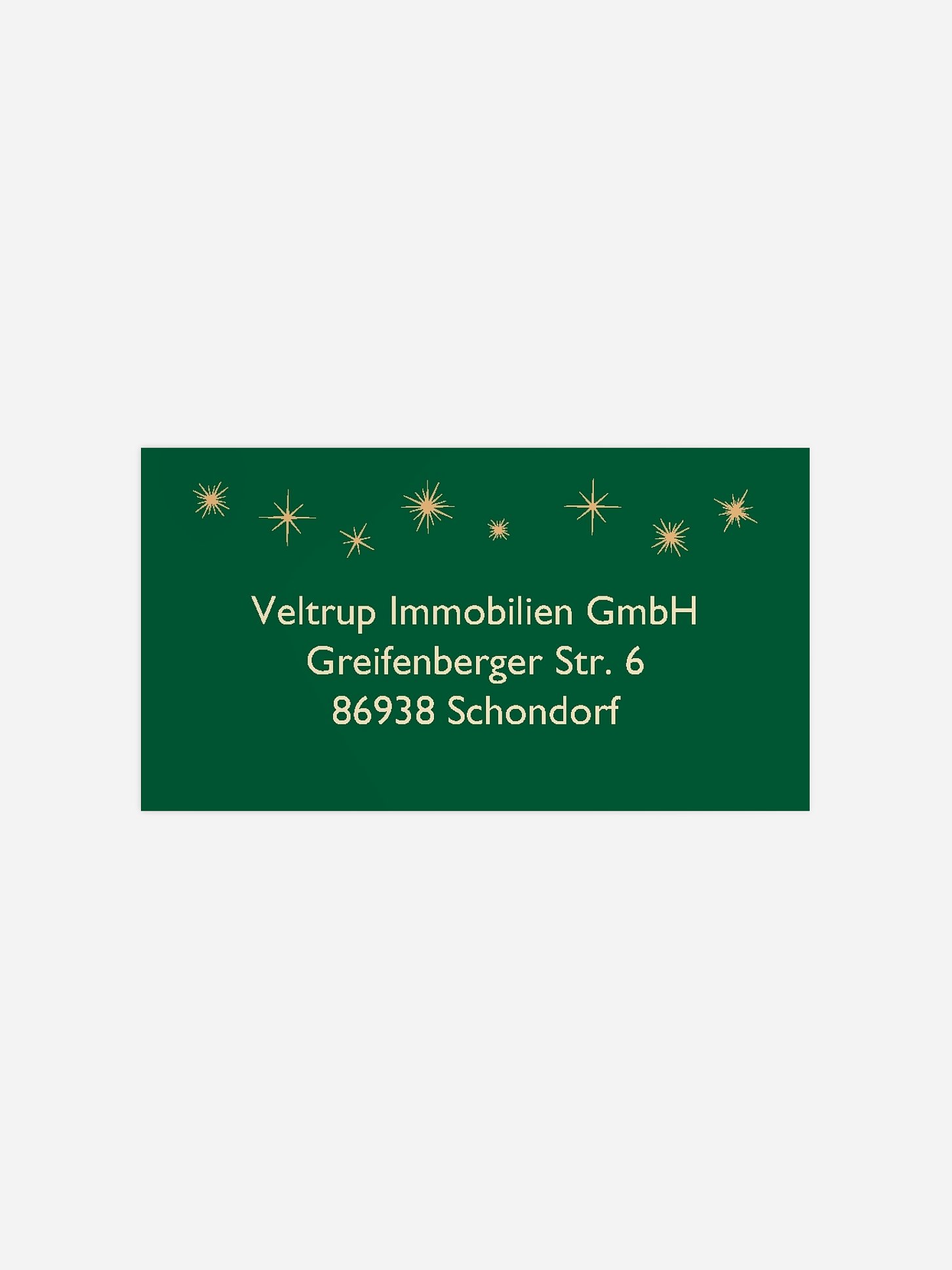 Empfängeraufkleber geschäftl. Weihnachten Wordtree