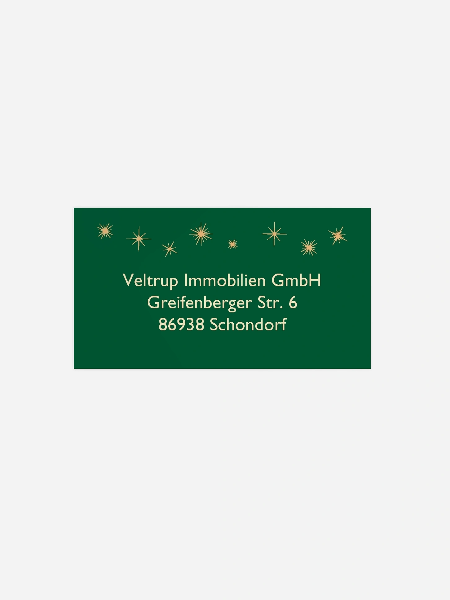 Empfängeraufkleber geschäftl. Weihnachten Wordtree