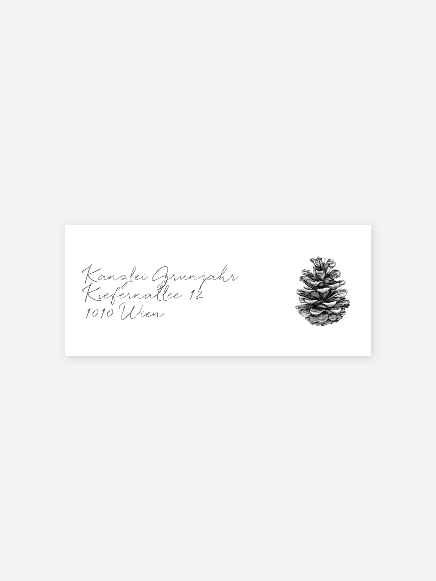 Absenderaufkleber geschäftl. Weihnachten Pinecone Kraftpapier