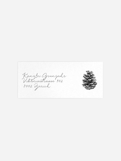 Absenderaufkleber geschäftl. Weihnachten Pinecone Kraftpapier