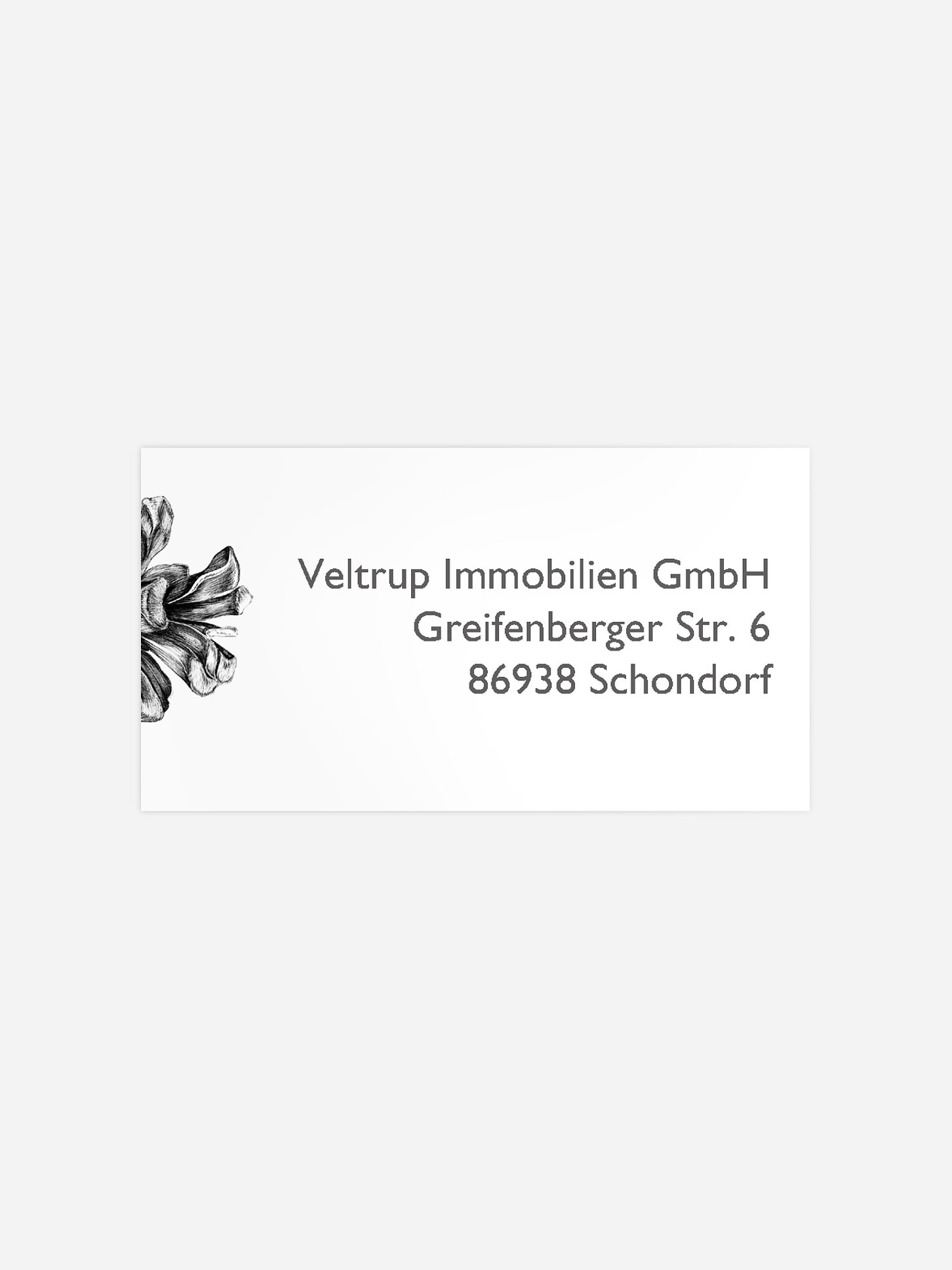Empfängeraufkleber geschäftl. Weihnachten Pinecone Kraftpapier