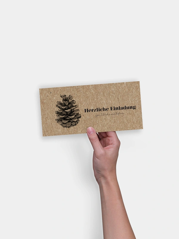 Weihnachtsfeier Pinecone Kraftpapier