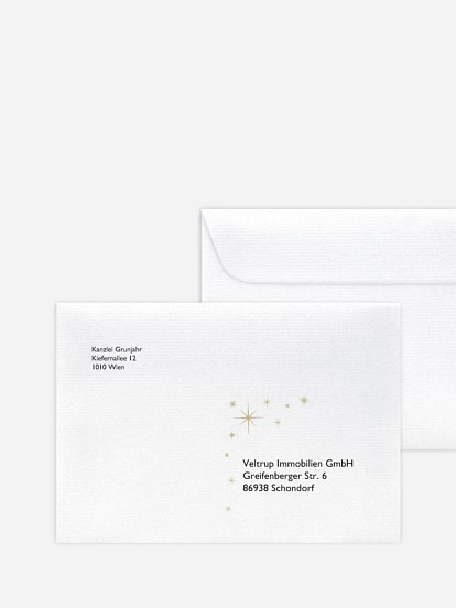Bedruckte Umschläge geschäftl. Weihnachten Sparkling Christmas