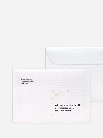 Bedruckte Umschläge geschäftl. Weihnachten Sparkling Christmas