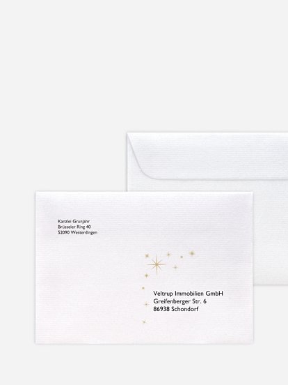 Bedruckte Umschläge geschäftl. Weihnachten Sparkling Christmas
