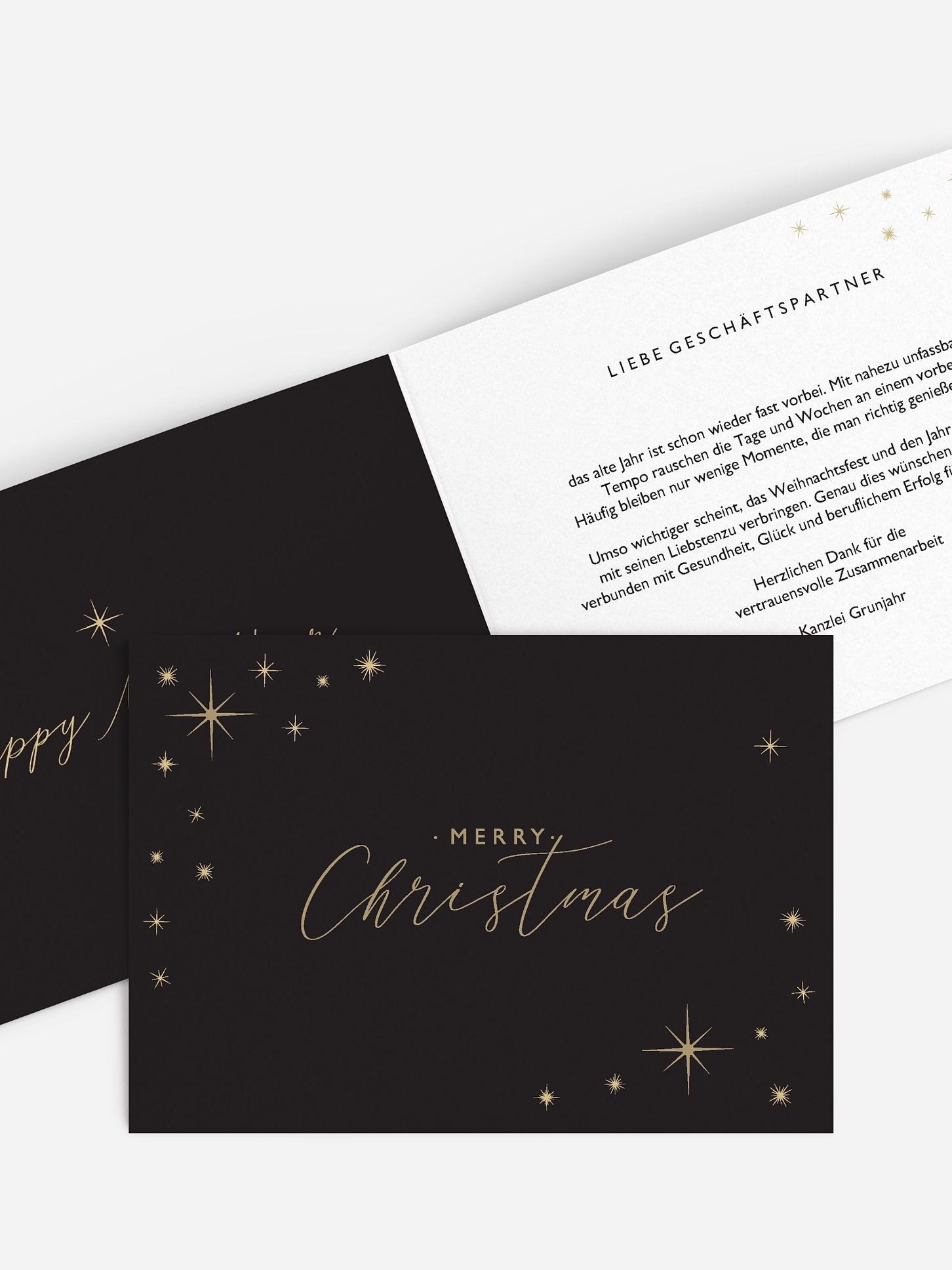 Geschäftliche Weihnachtskarte Sparkling Christmas